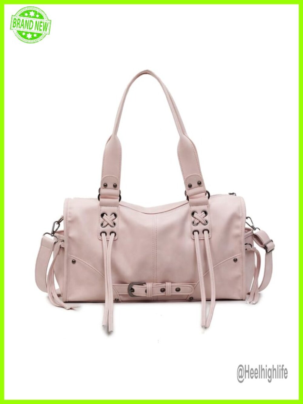 Large PU Leather Tote Bag Retro Satchel Top Handle Travel Commute